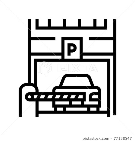 barrier of parking line icon vector illustration 77138547