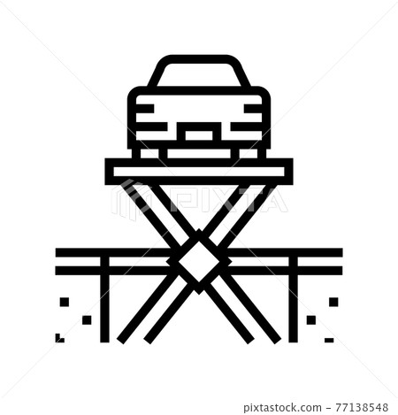 lift equipment parking line icon vector illustration lift equipment parking line icon vector illustration 77138548