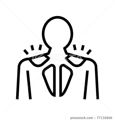 myositis disease line icon vector illustration 77138806