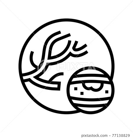 atheroma disease line icon vector illustration 77138829