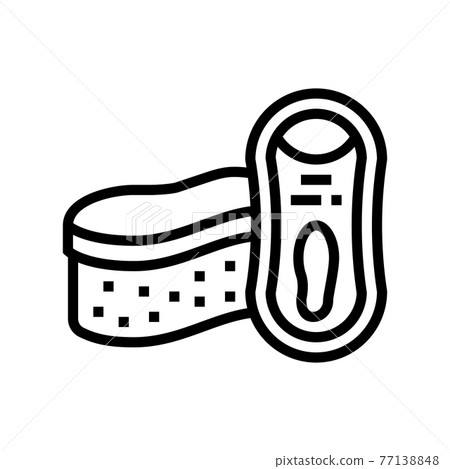 sponges shoe care line icon vector illustration sponges shoe care line icon vector illustration 77138848