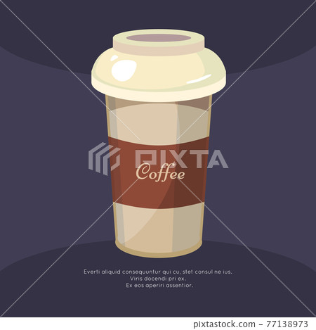 Take away coffee mug poster - cafe poster design Take away coffee mug poster - cafe poster design 77138973
