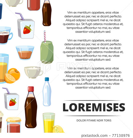 Non-alcoholic cartoon drinks poster design Non-alcoholic cartoon drinks poster design 77138976