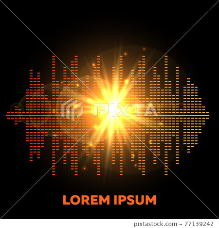 Music beat background - shining colorful equalizer with flash of lights Music beat background - shining colorful equalizer with flash of lights 77139242