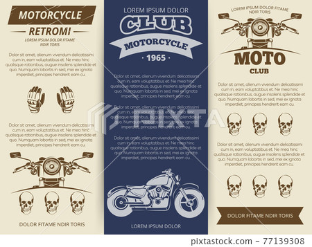 Moto club vintage banners template 77139308