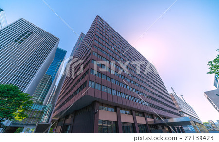 Tokyo cityscape of Japan Overlooking Otemachi Joint Government Building No. 3 which will be a large-scale vaccination center = Otemachi, Tokyo Tokyo cityscape of Japan Overlooking Otemachi Joint Government Building No. 3 which will be a large-scale vaccination center = Otemachi, Tokyo 77139423