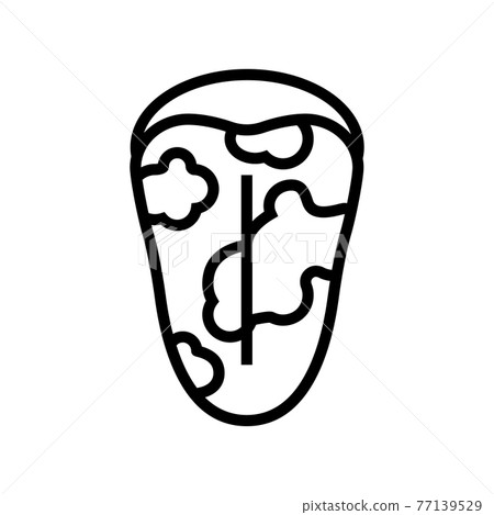 glossitis disease line icon vector illustration glossitis disease line icon vector illustration 77139529