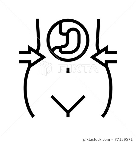 reducing stomach for weight loss line icon vector illustration reducing stomach for weight loss line icon vector illustration 77139571