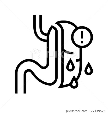 risk of complications, severe bleeding line icon vector illustration risk of complications, severe bleeding line icon vector illustration 77139573