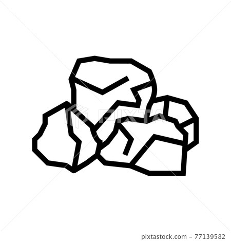 bauxite aluminium production line icon vector illustration 77139582