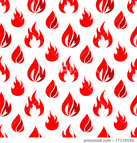 Red fire seamless pattern design - flame seamless texture Red fire seamless pattern design - flame seamless texture 77139599
