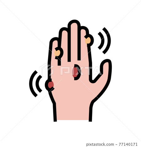 warts disease color icon vector illustration 77140171