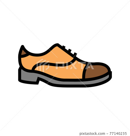leather shoe care color icon vector illustration 77140235