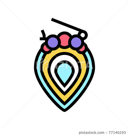 brooches jewellery color icon vector illustration brooches jewellery color icon vector illustration 77140293