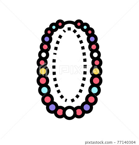 beads jewellery color icon vector illustration 77140304