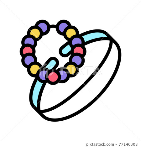bracelets jewellery color icon vector illustration 77140308