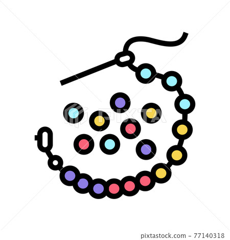needle bead color icon vector illustration needle bead color icon vector illustration 77140318