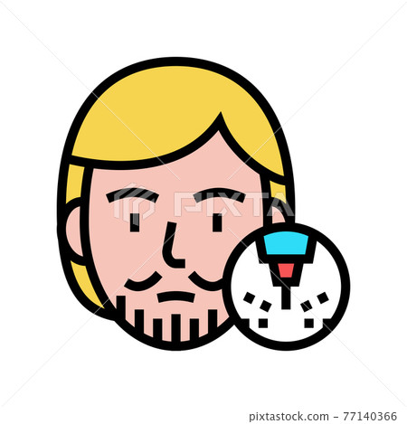male mustache and beard removal color icon vector illustration male mustache and beard removal color icon vector illustration 77140366