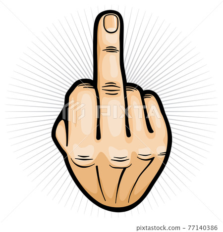 Outrageous and contempt hand gesture illustration Outrageous and contempt hand gesture illustration 77140386