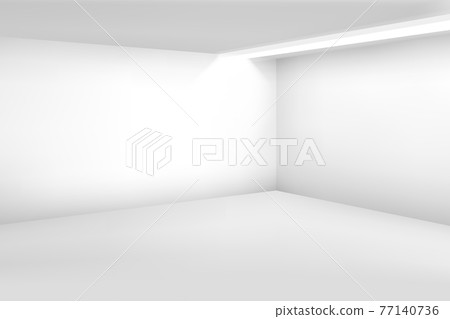 White empty room. 3d modern blank interior. home background 77140736