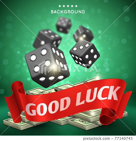 Casino dice gambling background. Good luck concept 77140745