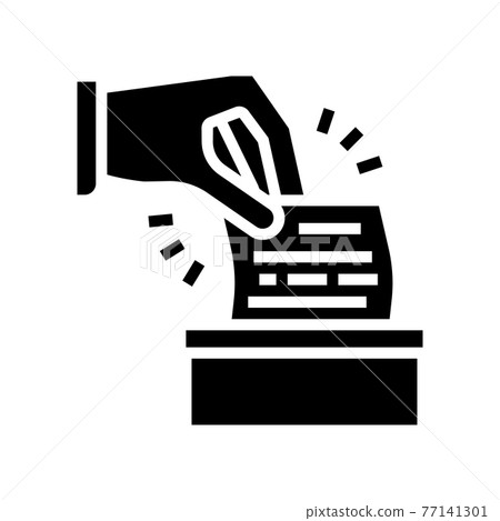 vote on forum glyph icon vector illustration 77141301