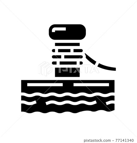 container loader port equipment glyph icon vector illustration 77141340