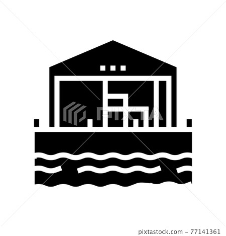 pier of port glyph icon vector illustration 77141361