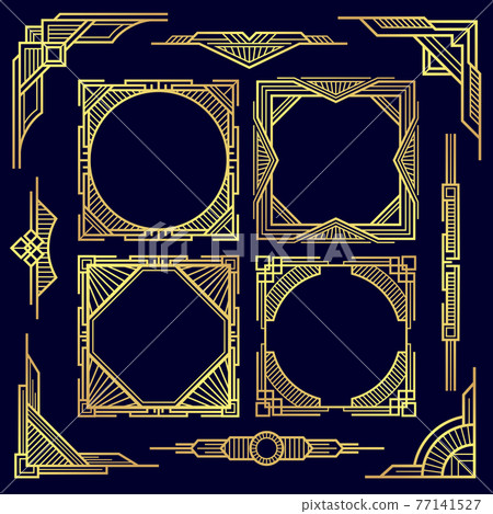 Classic vintage geometric frames and border Classic vintage geometric frames and border 77141527