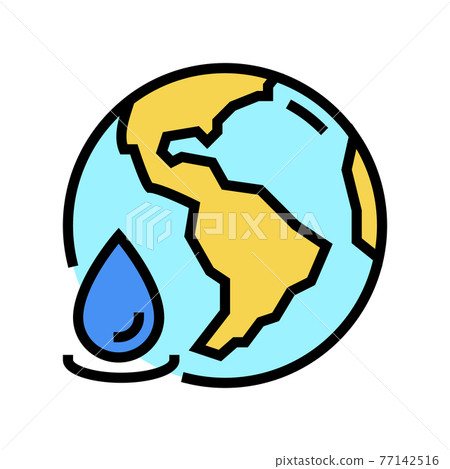 ocean water color icon vector illustration 77142516