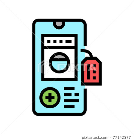 online shop color icon vector illustration online shop color icon vector illustration 77142577