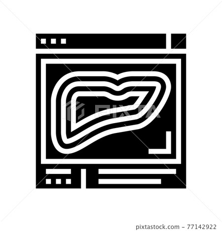 liver radiology scanning glyph icon vector illustration liver radiology scanning glyph icon vector illustration 77142922
