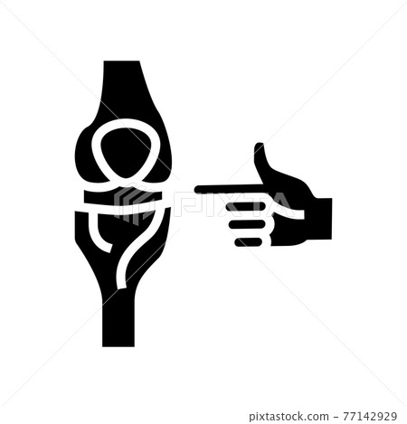 knee-joint radiology glyph icon vector illustration flat 77142929