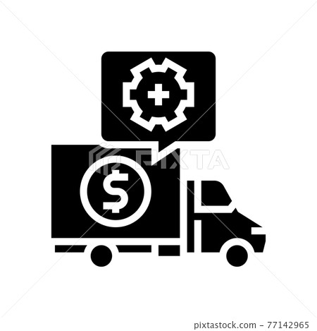 cost of logistics services glyph icon vector illustration 77142965