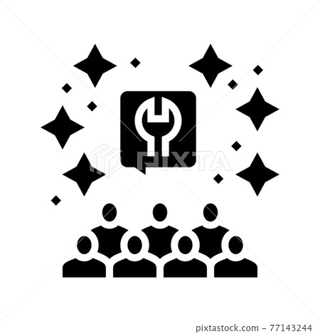 advertising settings crowdsoursing glyph icon vector illustration advertising settings crowdsoursing glyph icon vector illustration 77143244