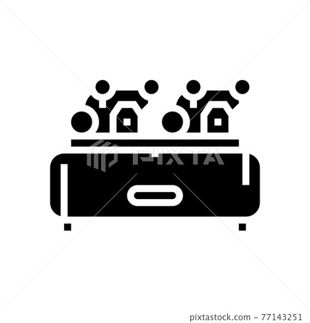 rotary air compressor glyph icon vector illustration 77143251