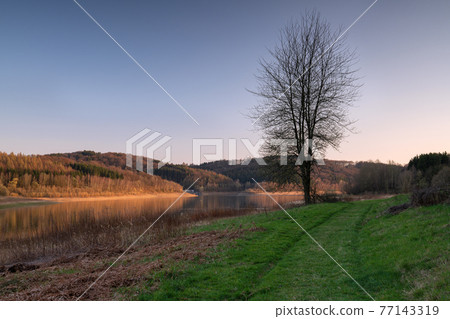 Dhunn water reservoir, Bergisches Land, Germany Dhunn water reservoir, Bergisches Land, Germany 77143319
