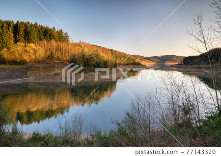 Dhunn water reservoir, Bergisches Land, Germany Dhunn water reservoir, Bergisches Land, Germany 77143320