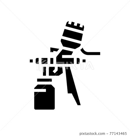 paint tool from air compressor glyph icon vector illustration paint tool from air compressor glyph icon vector illustration 77143465