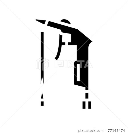 gun of air compressor glyph icon vector illustration 77143474