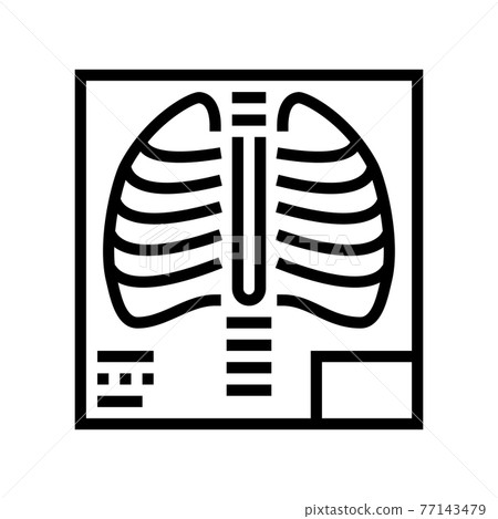 x-ray radiology line icon vector illustration flat x-ray radiology line icon vector illustration flat 77143479