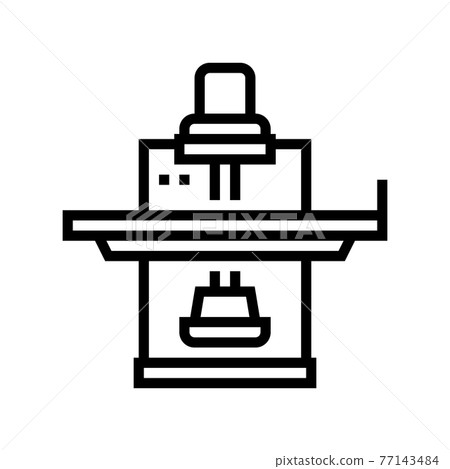fluoroscope radiology line icon vector illustration flat fluoroscope radiology line icon vector illustration flat 77143484