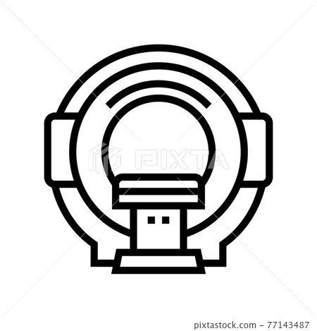 mri radiology equipment line icon vector illustration mri radiology equipment line icon vector illustration 77143487