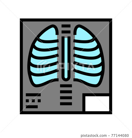 x-ray radiology color icon vector illustration flat x-ray radiology color icon vector illustration flat 77144080