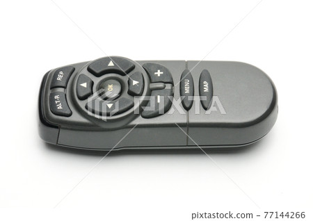 Remote control for digital TV tuners, music players, navigator and disk drives on a white background Remote control for digital TV tuners, music players, navigator and disk drives on a white background 77144266