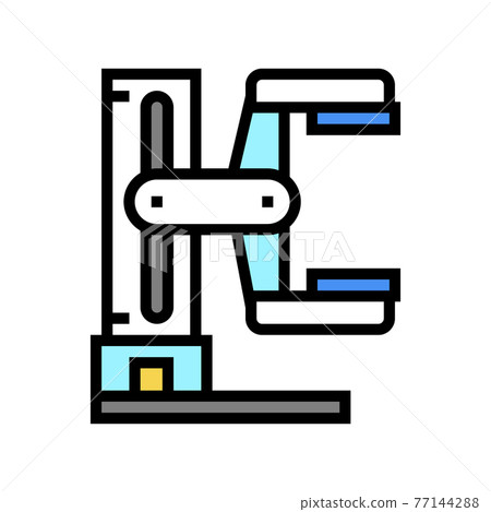 radiology medical equipment color icon vector illustration 77144288