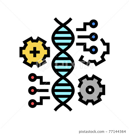 molecule genetic characteristics color icon vector illustration molecule genetic characteristics color icon vector illustration 77144364