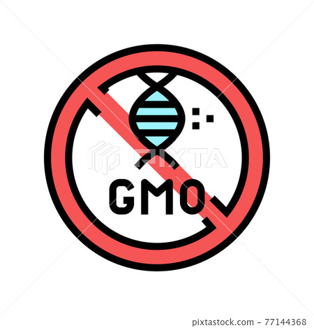 gmo genetic product free color icon vector illustration 77144368
