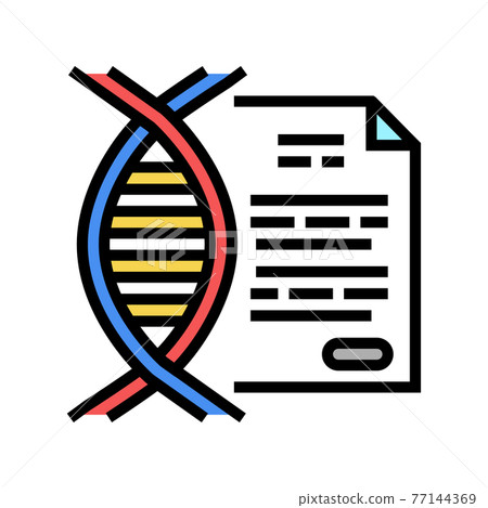 molecule genetic documentation color icon vector illustration molecule genetic documentation color icon vector illustration 77144369