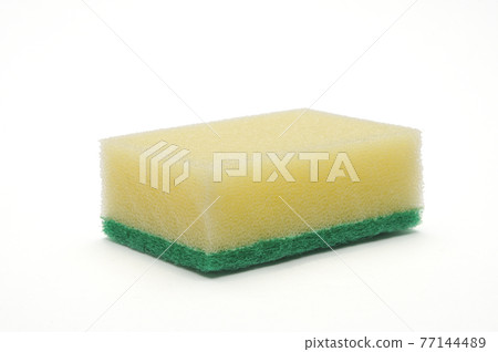 Sponge for washing dishes and plumbing on a white background Sponge for washing dishes and plumbing on a white background 77144489
